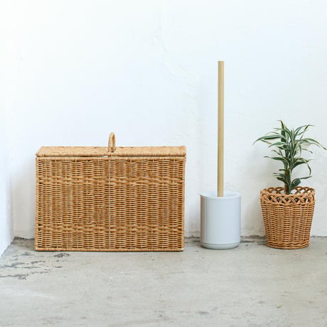 NATURAL HANDLE toilet paper BOX / かご編みのナチュラルなデザインの収納ボックス / ナチュラルスタイリング / トイレ収納