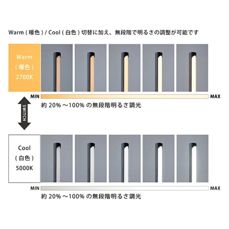 Vision LED-floor lamp / S , L / タッチスイッチフロアランプ/ AW /  LED内蔵  角度調整 / ARTWORK STUDIO