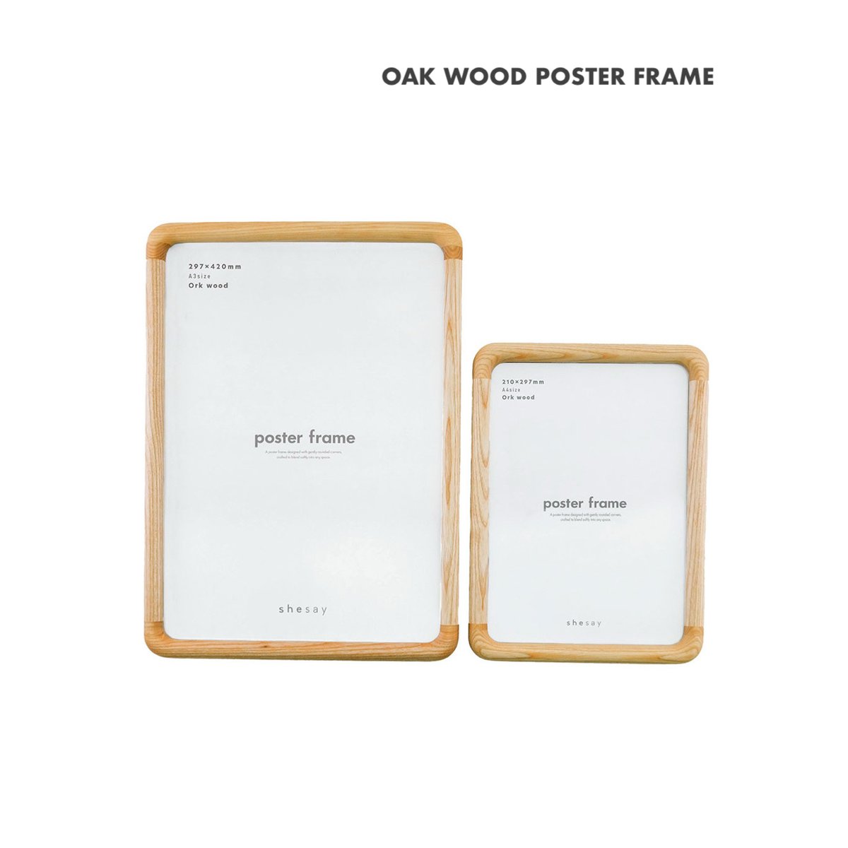 OAK WOOD POSTER FRAME / 美しい木目と自然な表情が魅力のA4サイズの