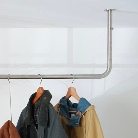 STAINLESS ceiling hanger 1550 / BK , SL / 空間を便利に使う生活感の出ないシーリングハンガー