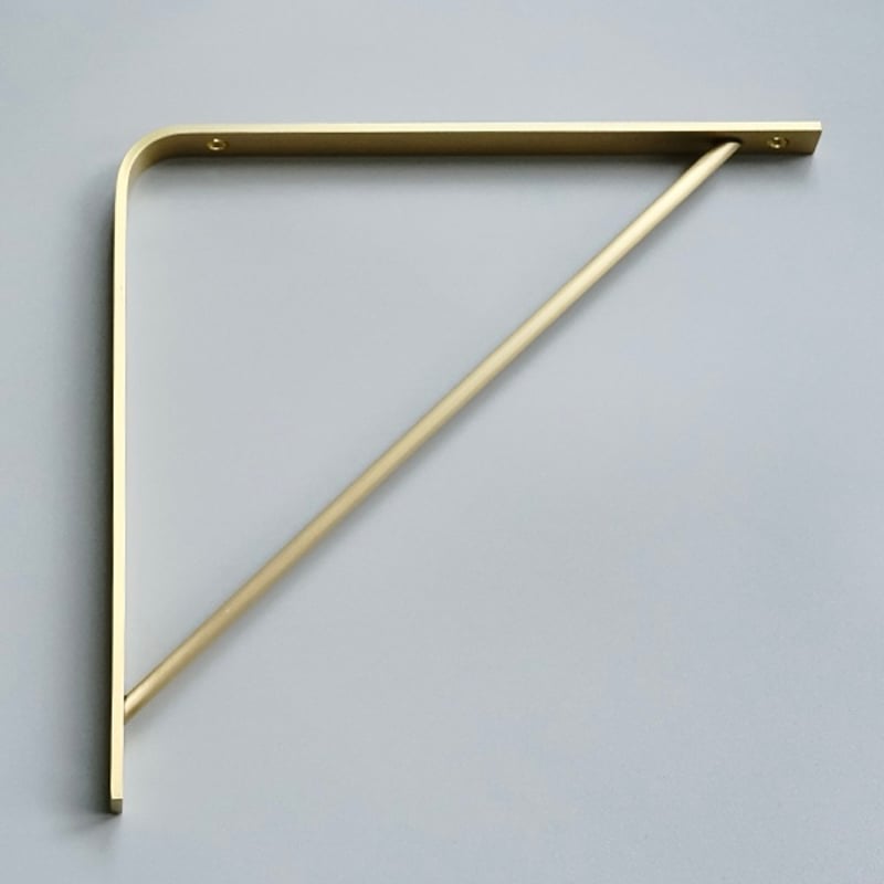インテリア　真鍮棚受け金物　2ケセット　新品未使用 BRASS SHELF / 棚受け/ 2本セット / 150 . 200 . 250 / 真鍮