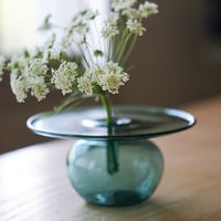 GRASS VASE INCENSE 'N' FLOWER / インセンスホルダーとフラワーベース。ふたつの役割を持つアイテムガラスベース / Clear , Green , Gray , Umber
