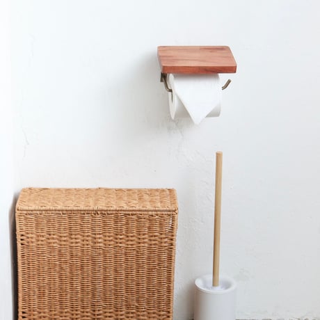 IRON×WOOD toilet paper holder / ANTIQUE BLACK , ANTIQUE GOLD/ トイレットペーパーホルダー / シングルタイプ