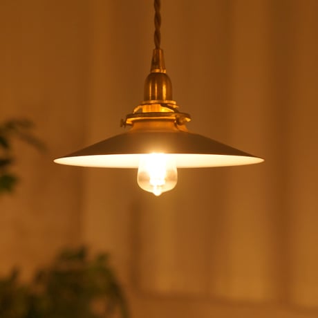 IRON SHADE PLATT × E17 BRASS PENDANT LIGHT / 100cm / シーリングカバー付 / GRAY , BLACK , BRASS /タイプA