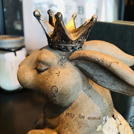 BOOK END / CROWN RABBIT /  アートワーク ブックエンド / 本立て  H18.5cm