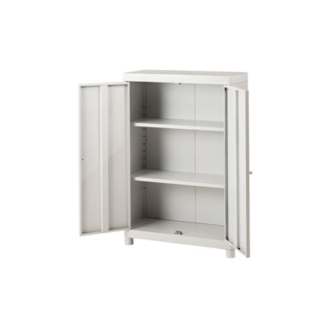 MAT STEEL CABINET / white , pink / マットで無機質な素材ながら可愛い雰囲気の収納キャビネット