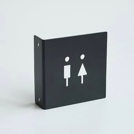 TOILET SIGN / ステンレス , アイアン , ブラス（真鍮）/ 壁出しタイプ /  サインプレート / トイレサイン