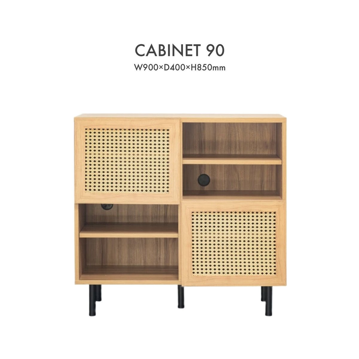 ラタンキャビネット 幅90cm ウッド TVボード 韓国系家具 ln-osrlbd90.jpg