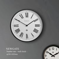 NEWGATE  N° 1 Number one  /  φ530×D55mm 掛け時計 / シンプルモダン / 存在感のある大きいサイズとゴールドの針
