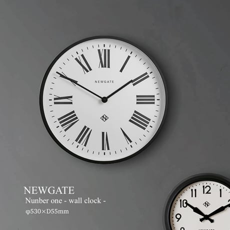 NEWGATE  N° 1 Number one  /  φ530×D55mm 掛け時計 / シンプルモダン / 存在感のある大きいサイズとゴールドの針