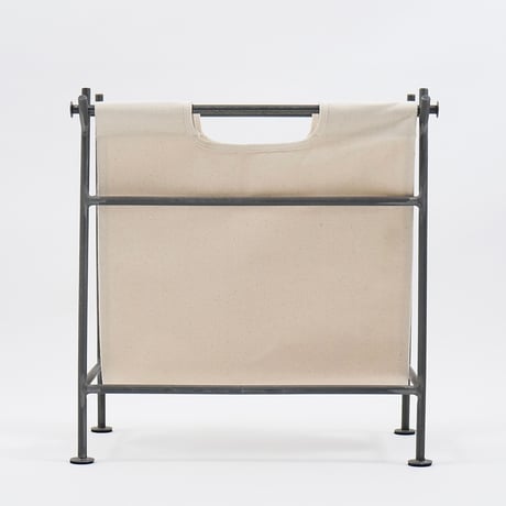 iron × canvas magazine rack / 汚れたら洗えるキャンバス生地のマガジンラック / shesay iron furniture