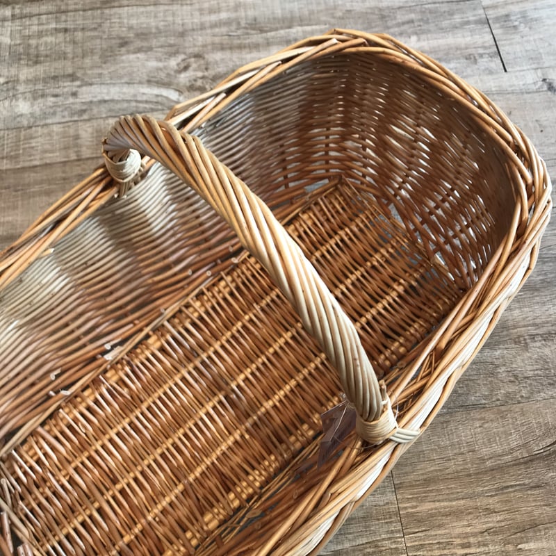 ワンハンドル バスケット / 天然素材 柳 / W40cm / キッチン収納