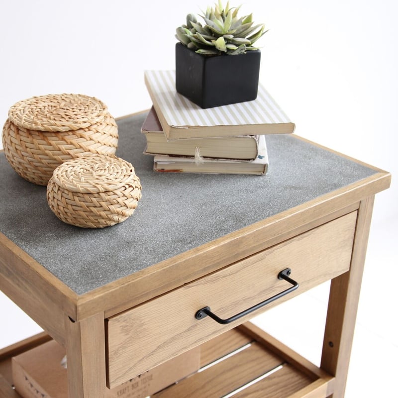 KITCHEN WAGON / MORTAR , NATURAL /キッチンワゴン / 収納ワ