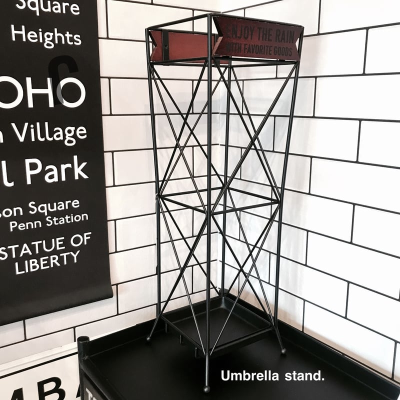 アイアン アンブレラスタンド / BLACK / IVORY 傘立て アイアン