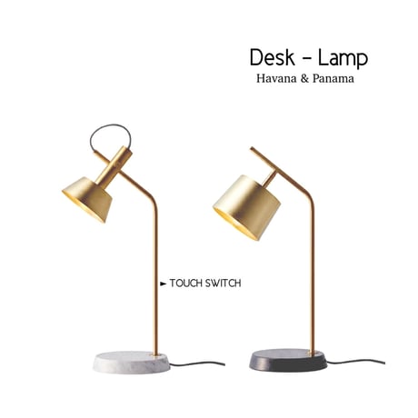 HAVANA - DESK LAMP / デスクランプ / E17 40W / タッチスイッチ / 3段階点灯切替 真鍮 大理石 ※LED電球付 / ART WORK STUDIO