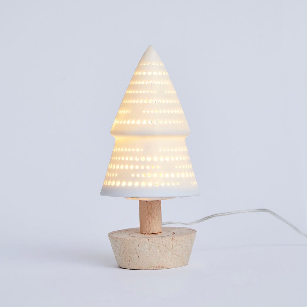 レトロ　鳥と木　白い陶器のテーブルランプ☘　　蛍窯刻印　ヴィンテージ レトロ 鳥 白い陶器のテーブルランプ☘ アンティーク 蛍窯刻印