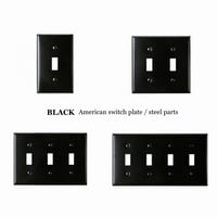 American switch plate BLACK / ブラックのスチールプレートは大人っぽくてモダンな雰囲気 / 片切りスイッチ PSE取得済み