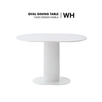 OVAL DINING TABLE / シンプルなオーバル天板 / 白が洗練された空間に溶け込む / ダイニングテーブル