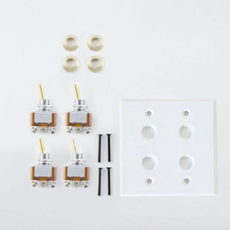 WHITE CERAMIC SWITCH / セラミック製 /トグルスイッチ / 1スイッチ - 4スイッチ / セラミックプレート トグルスイッチ