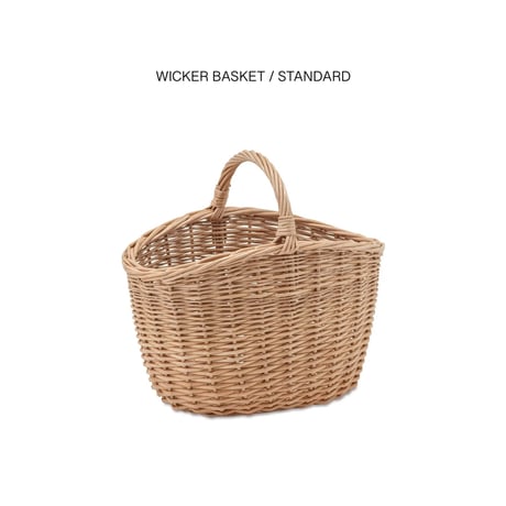 WICKER BASKET HANDLE LID / ナチュラルで心地良いインテリア収納にエコなスタイリングのバスケット / 柳
