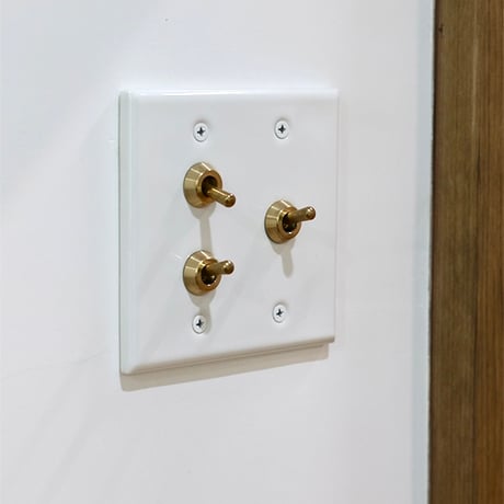 WHITE CERAMIC SWITCH / セラミック製 /トグルスイッチ / 1スイッチ - 4スイッチ / セラミックプレート トグルスイッチ
