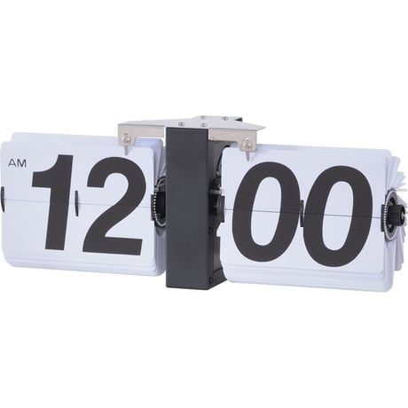 ＦＬＩＰ  CＬＯＣＫ  / WHITE , BLACK / 視認性が良く 音が心地良いフリップ時計 / 置き時計 壁掛け 兼用時計