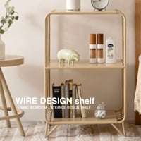 WIRE DESIGN shelf / BEIGE , ORANGE , BLUE / シンプルなフォルムと開放感のあるアクセントシェルフ