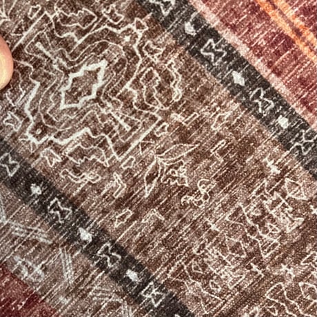 INTERIOR MAT / クラシカルでエレガントな柄のクッション性のあるマット / 50×80cm / RED