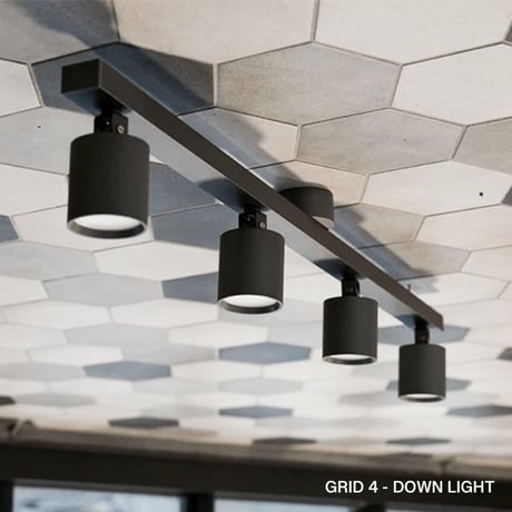 GRID 4 - DOWN LIGHT / ダウンライト  / LED×4 / シーリングランプ 天井照明 直付け おしゃれ 取り付け簡単 シーリング / ARTWORK STUDIO