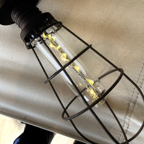 VINTAGE CHAIN  LAMP / アイアン ヴィンテージ ランプ  LED電球ランプ/ 単3電池2本使用（別売） ハンギングランプ