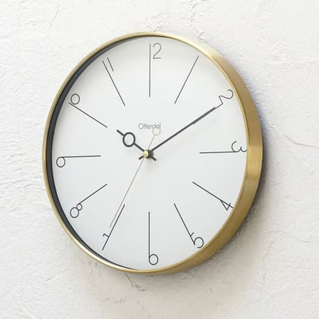 sweepmovement clock MANON / 上品なゴールドカラーがモダンな印象を与えるウォールクロック