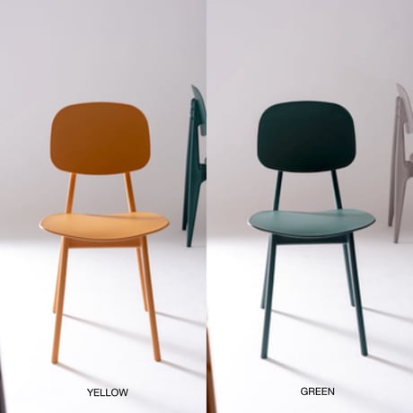 standard design chair 04 / シンプルでスタンダードなデザインチェア /  yellow , GRAY , green , BLACK