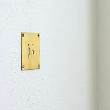 toilet " SIGN PLATE / Lサイズ / stainless , iron , brass / スタイリッシュ / シンプル / サインプレート