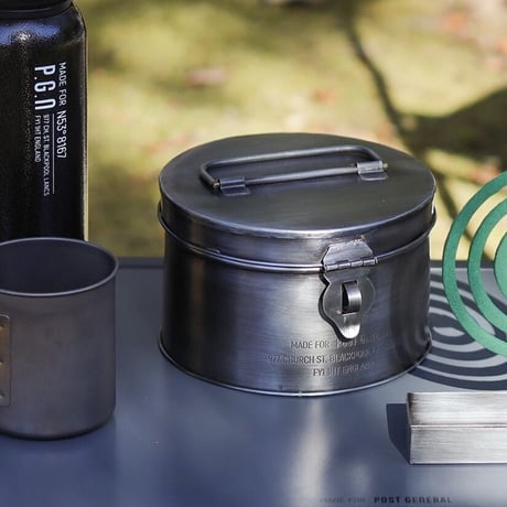 インダストリアル コイルボックス / ラウンドボックス / 小物収納 / 薬箱 / 蚊取り線香ストック モスキートボックス