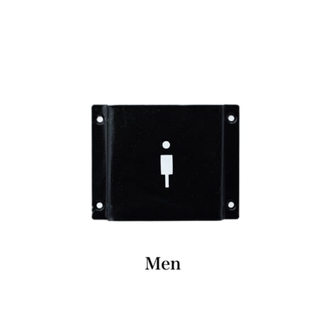 シンプルで視覚的にもわかりやすいサインプレート /  Men , Women , TOILET  / サイズ 約w103×d12×h80mm / 木ネジ付き homestead