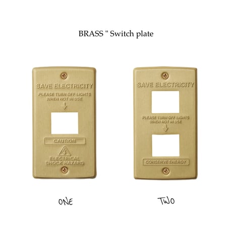 BRASS Switch plate / type 123 / 真鍮素材のスイッチプレート/ ブラス コンセントカバー