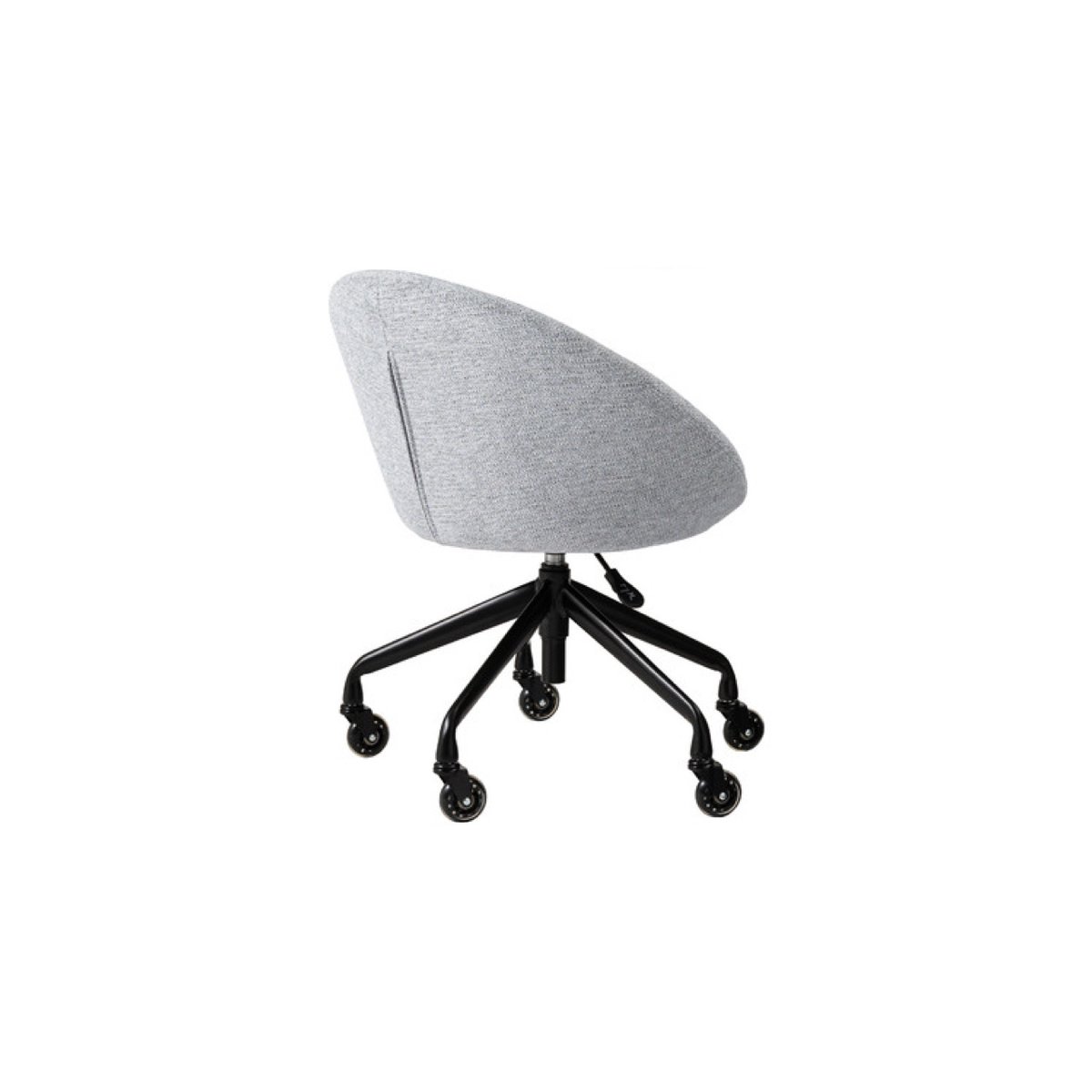 モダンデザイン グレー布製椅子 GRAY FABRIC DESK CHAIR / スタイリッシュな印象ながら親しみやすい
