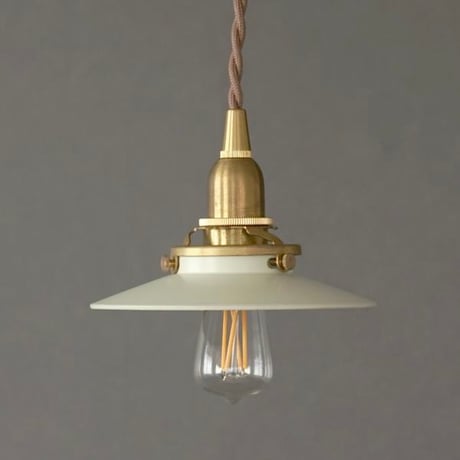 IRON MINI SHADE + BRASS PENDANT LIGHT 100cm / シーリングカバー付き / LED電球付/ リビング ダイニング照明 3点セット