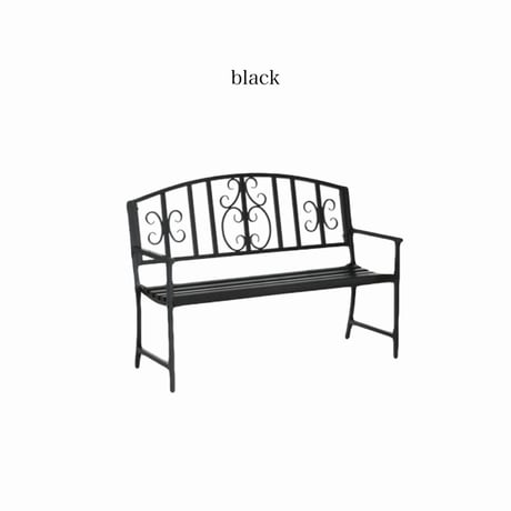 IRON BENCH / リラックス感を生み出し雰囲気を上げてくれるアイアンベンチ / IVORY WHITE , BLACK