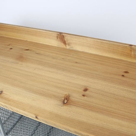 ＩＲＯＮ × ＷＯＯＤ ＬＯＷ  ＣＡＢＩＮＥＴ / 無機質な雰囲気のメッシュキャビネット
