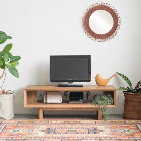 LIVING TABLE タモ突板 / リビングテーブル / TV BOARD / サイズ : W100×D45×H35cm