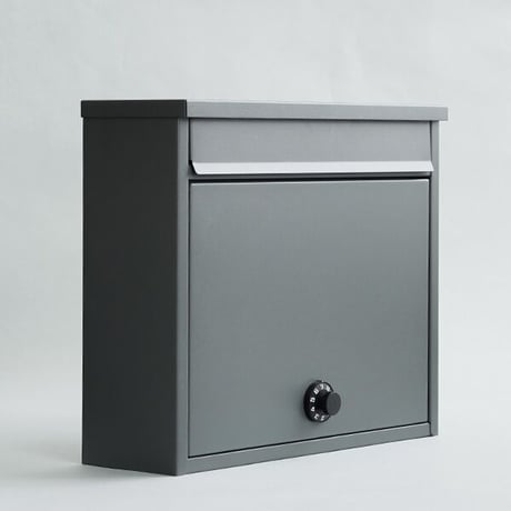 AXCIS,INC / ダイヤル式のワイドポスト / ダークグレー サイズ/約w363×d125×h318mm  ※投函口サイズ/約w310×h30mm