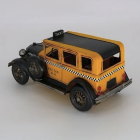 INTERIOR CAR ［ taxi  / BLACK&YELLOW ］ブリキオブジェカー インテリア