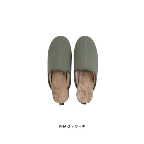 warm's room slipper / Mサイズ , Lサイズ / 冬の日常が少し変わる上質な履き心地のボア ルームシューズ / beige , khaki , nayy , gray