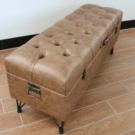 BENCH 1220 / アンティークな佇まいの収納ベンチ / トランクボックス / サイズ : W1220×H500×D420mm