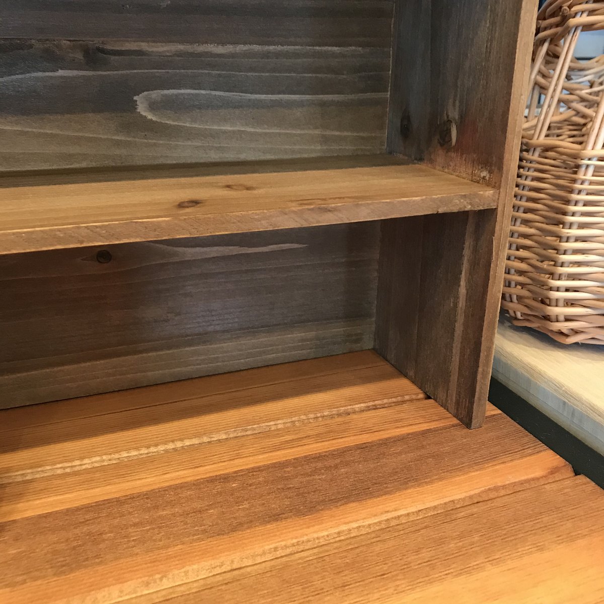 ダ*ズ様 グッドイナフ 小物　インテリア WOOD RACK / 木製2段の小物収納ラック / キッチン収納