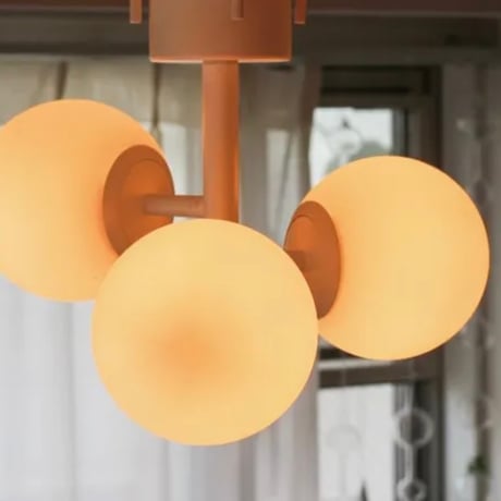 TINY GRASS CEILING LIGHT 3 / LED電球付き / タイニーガラス 3灯シーリングライト / BRID タイニーガラス 天井照明 / WHITE , GRAY , BLACK