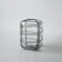 SUMU GRASS VASE / Mサイズ / 北欧の霧景色を思わせるような淡いカラーリングのビッグガラスベース / YELLOW , GRAY