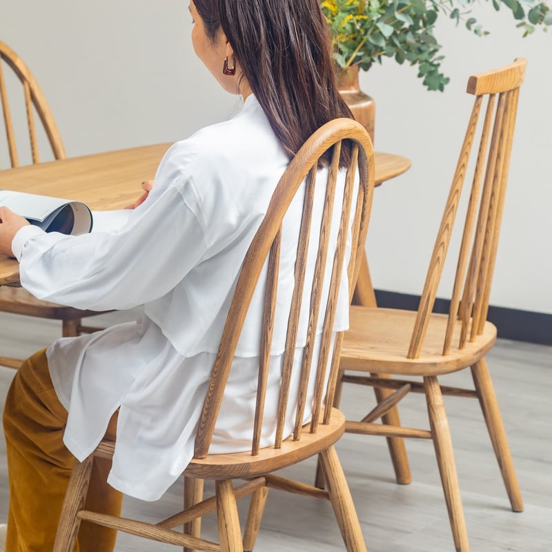 無垢材のハイバックチェア / TYPE C , タイプD / ダイニングチェア