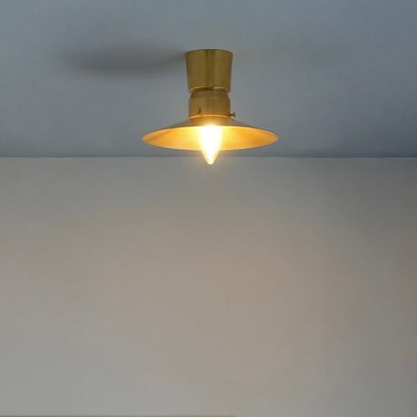 BRASS CEILING LIGHT  E17 / シンプルで美しい真鍮ボディのシェードの取り付けできるシーリングライト